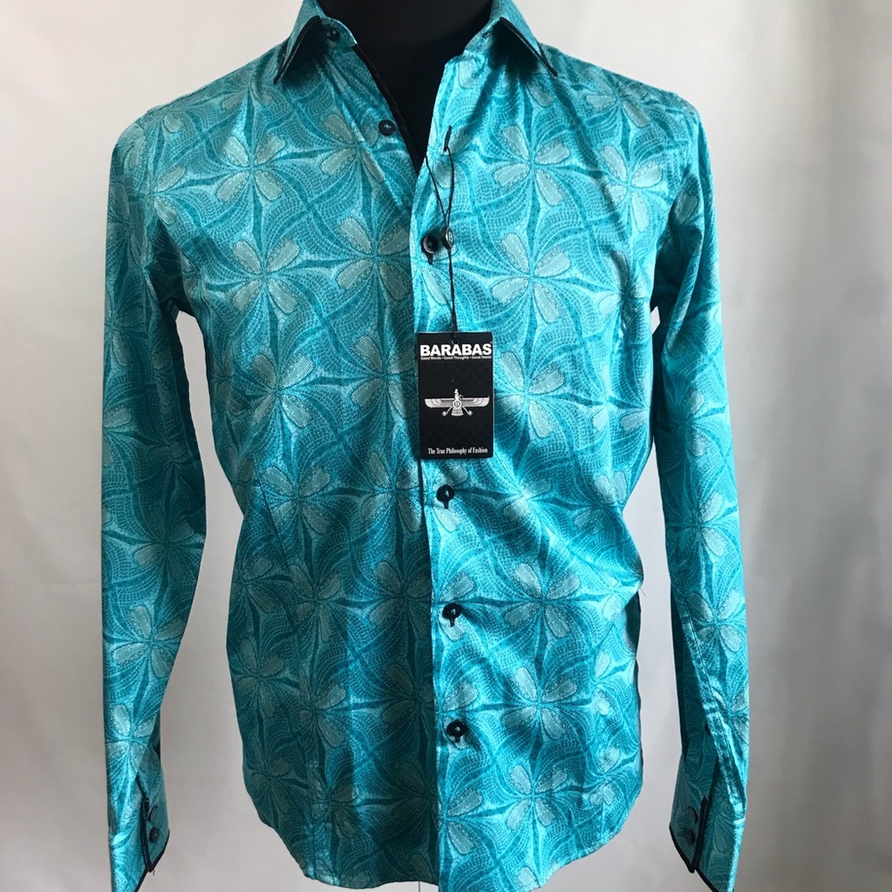 BARABAS long sleeve button down shirt  small nwt